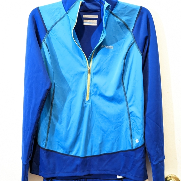 Women's Columbia titanium Omni WIC advanced evaporation long sleeve biking shirt - Picture 3 of 13